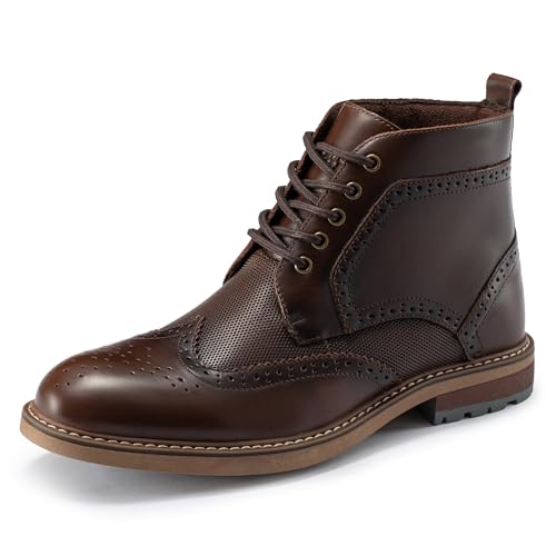 Arkbird Mens Dress Boots Genuine Leather Oxford Brogue Chukka Ankle Boot for Men