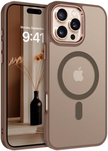 BENTOBEN Magnetic for iPhone 16 Pro Max Case, [Compatible with MagSafe] Translucent Matte Slim Shockproof Anti-Slip Anti-Yellow Women Men Protective Phone Case for iPhone 16 Pro Max 6.9,Brown