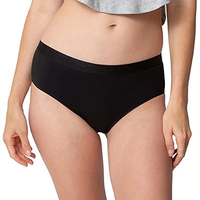 Proof. Teen Brief, Regular Absorbency Period Underwear for Teens - Holds up to 2 Regular Tampons - Washable Leakproof Period Panties - Unders Collection - L, Black