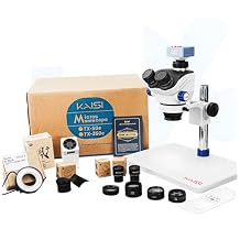 KAISI TX-350e Trinocular Stereo Microscope Set 1080P 4K HDMI Video Camera 3.5X-100X Zoom Simul Focal Trinocular Microscope(Package 3)