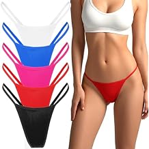 ElevateTech Seamless G-String Thongs for Women No Show Thong Underwear Thong Underwear Women Breathable Stretch Low Rise Xl 5 Colors 5Pcs