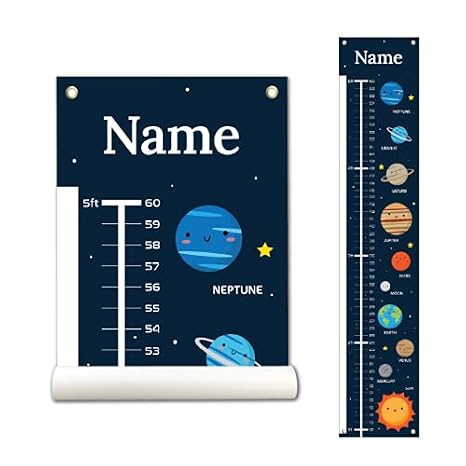 Watch Them Grow Personalized Growth Chart for Kids on Premium Canvas with a Variety of Designs