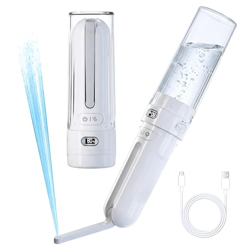 Portable Bidet for Travel | Bathroom - Rechargeable Electric Bidet Sprayer with 3 Pressure | Waterproof for Ultimate Personal Hygiene Cleaning at Home Office and Camping, White