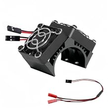 Dual 40mm RC Motor Cooling Fan 40-42mm Compatible with 1/7 1/8 Arrma Traxxas RC Car Fit 4068 4074 4082 4268 4274 Motors (Black)