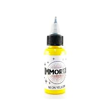 Immortal Tattoo Ink NEON Yellow 1-oz Bottles -Tattoo Supplies-