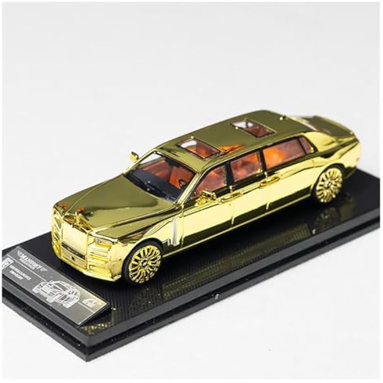 Metal Model Diecast Vehicle 1:64 for Rolls-Royce Cullinan Luxury SUV Extended Edition Alloy Model Car Collectible Ornament Enthusiast GiftGold