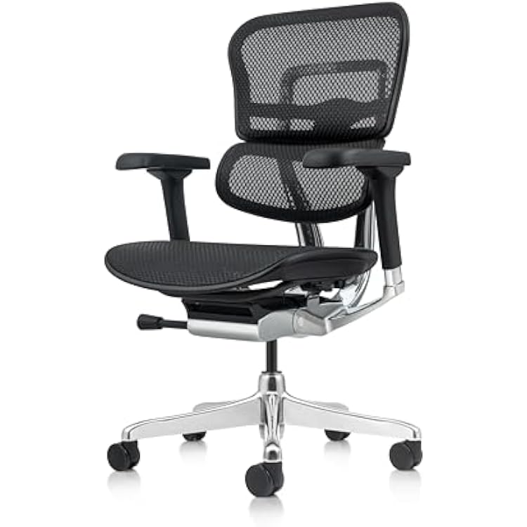 Ergohuman Eurotech ME8ERG GEN2 High Back Mesh Office Chair with Tilt Tension Control, Tilt Lock, Back Angle, Back Height, Synchro Tilt, Seat Height, Seat Depth, and Arm Height Adjustments, Black