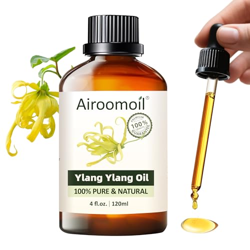 Ylang Ylang Essential Oil for Diffuser & DIY Use, 100% Pure Natural Floral Aroma, Large 4 fl oz Bottle for Daily Diffusing, Candle & Soap Making, Blending with Other Essential Oils