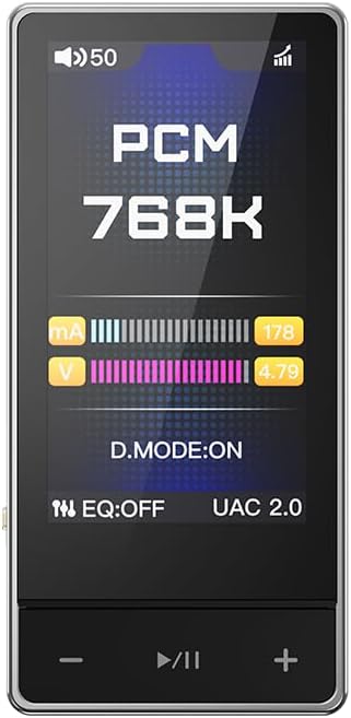 FiiO QX13 Portable DAC Amp, ES9027PRO 8-Ch DAC, 900mW2, XMOS 16-Core, 10-Band EQ,Color Display (Titanium Gold)