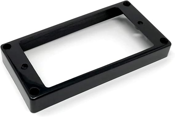 Black Flat Bottom Humbucker Pickup Mounting Ring Slanted (11mm-12mm) compatible with Epiphone Guitars HR140F-BLK