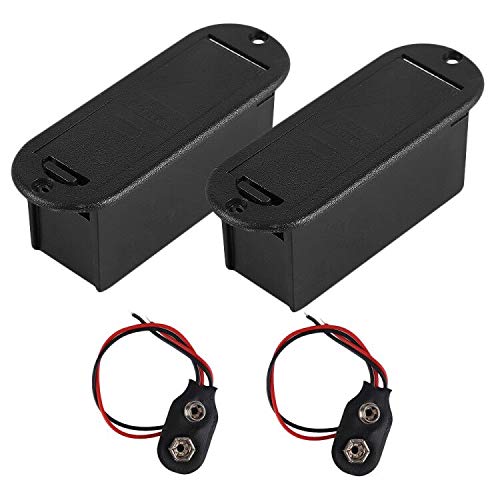 9V Battery Box Case Holder for Active Guitar Bass Pickup Pack of 2