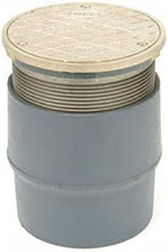 Zurn Wilkins ZN1400-3NH 3" Light-Duty Adjustable Floor Cleanout, No-Hub, Polished Nickel Bronze Top