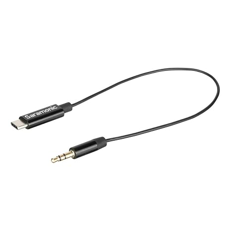Saramonic SR-C2001 3.5mm TRS Male to USB-C Stereo or Mono Microphone & Audio Adapter Cable to Record into iPhone 15, Android Mobile Devices, Computers, new iPad & More
