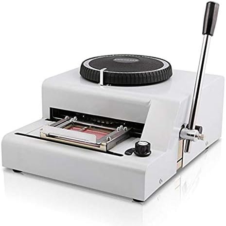YUNSHINE Embossing Machine 72 Characters Card Embosser for Card Making PVC Card Embosser Stamping Machine Manual for ID VIP Card (72C)