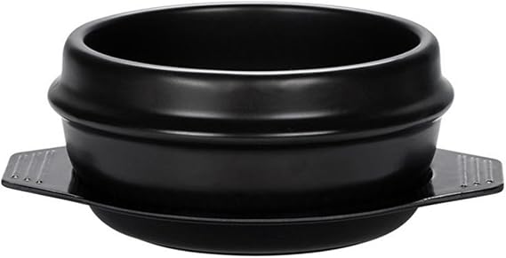 Korean Stone Bowl with Tray Ceramic Soybean Paste Soup Preparation Samgyetang