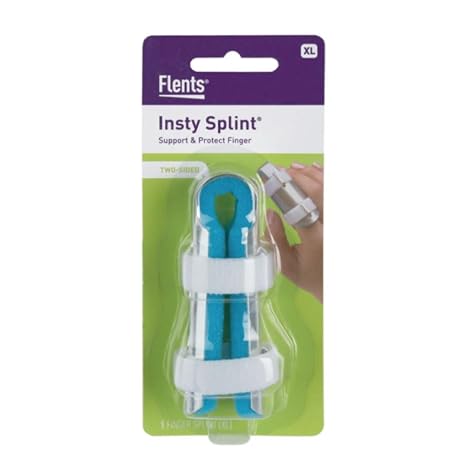 Flents Two Sided Insty Splint (XL) | Finger Splint for Trigger Finger, Fractures, Sprains & Arthritis, Adjustable Support Brace, Injury Recovery & Stabilization