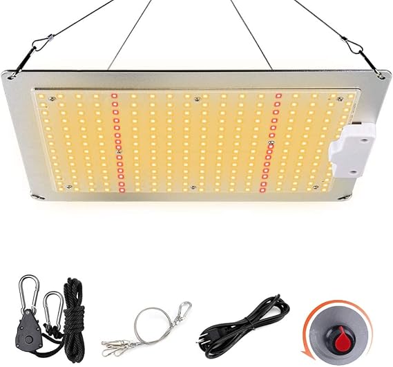 LED Grow Light for Indoor Plants, Sunlike Full Spectrum Plant Growing Lamp 2x2 ft Waterproof Dimmable Growth Light for Hydroponic Indoor Plants Greenhouse Seedling Veg and Flower