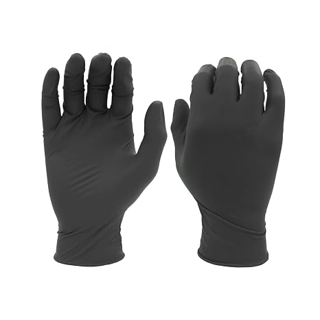 SHOWA 9700PF Sustainable EBT Latex-Free, Powder-Free, Nitrile Disposable Single Use Safety Gloves, 6 Mil, 11" Length, Medium (1 Box/50 Gloves)
