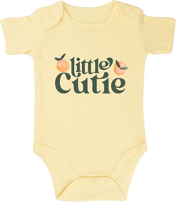 Little Cutie Baby Bodysuit Orange Cute Bodysuit Baby Lil Cuties Bodysuits Babies Unisex Clothes