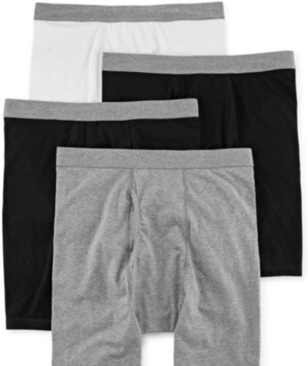 Stafford 4 Pair Blended Cotton Boxer Briefs Big Performance Cotton