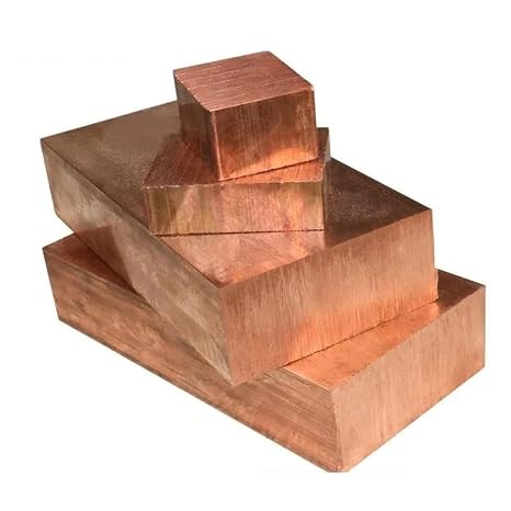 20mm to 60mm Solid Copper Block Pure Copper Plate Electrode Sacrificial Anode Plating Sheet Customized CNC Service (20x20x20mm 1pc)