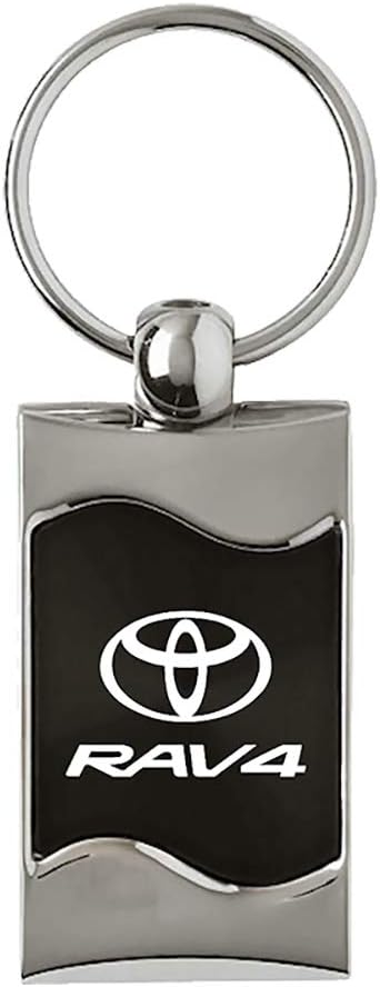 Au-TOMOTIVE GOLD Rectangular Wave Key Ring for Toyota RAV4
