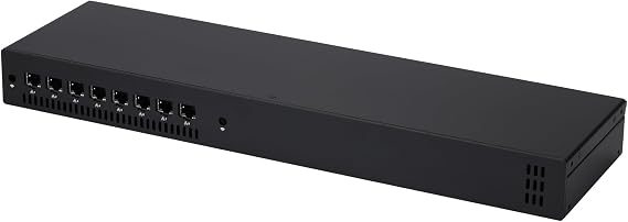 Qotom Q1078GE 1U Barebone i7-10510U, No RAM No SSD, 8 Port 2.5GbE, Professional Rackmount Router Platform