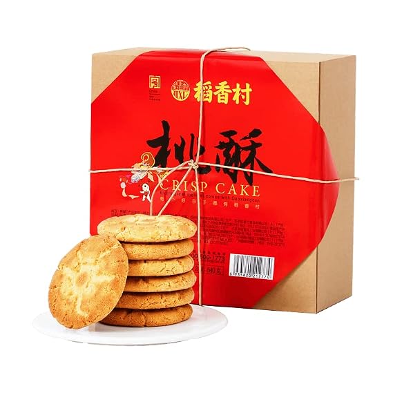 Chinese Snacks, Cookies, Traditional DaoXiangCun Crisp Walnut Cake, Sweet Treats Cookie, Biscuits Gift Basket, Asian Food, Perfect for Tea and Coffee, 23 Ounce,