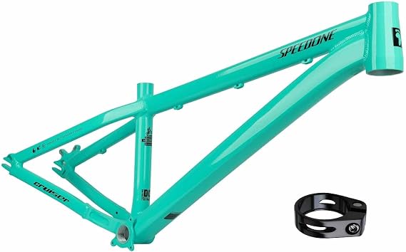 Dirt Jump Bike Frames 26er Aluminum Alloy Disc Brake Frame 12.4in XC/AM Trail Hardtail Bike Frame Quick Release Frame 10 * 135mm QR External Routing(Green)