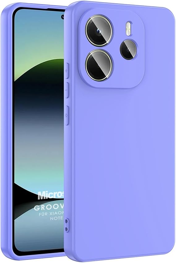 Microsonic Xiaomi Redmi Note 14 4G Case Groovy Soft Lilac [Case Compatible with Redmi Note 14 4G - Lilac]