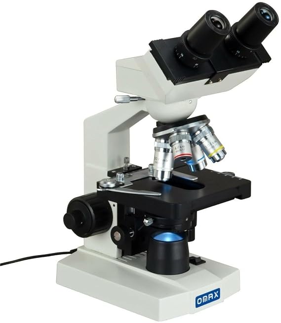 OMAX M82EZ 2500X Lab Binocular Biological Compound LED Microscope with 3D