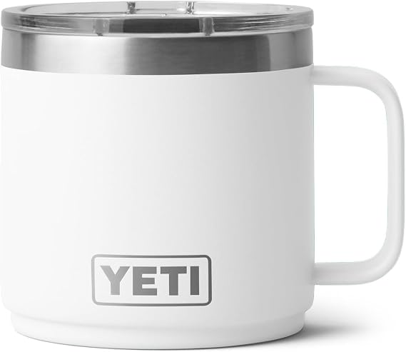 YETI Rambler 14 oz Ceramic Lined Stackable Mug, White