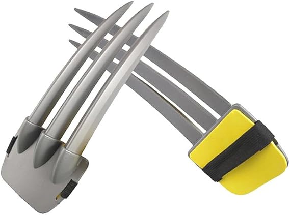 Miokkley Wolve Claws for Superhero Wolf Halloween Role Play Costume Claws Plastic Prop Grey