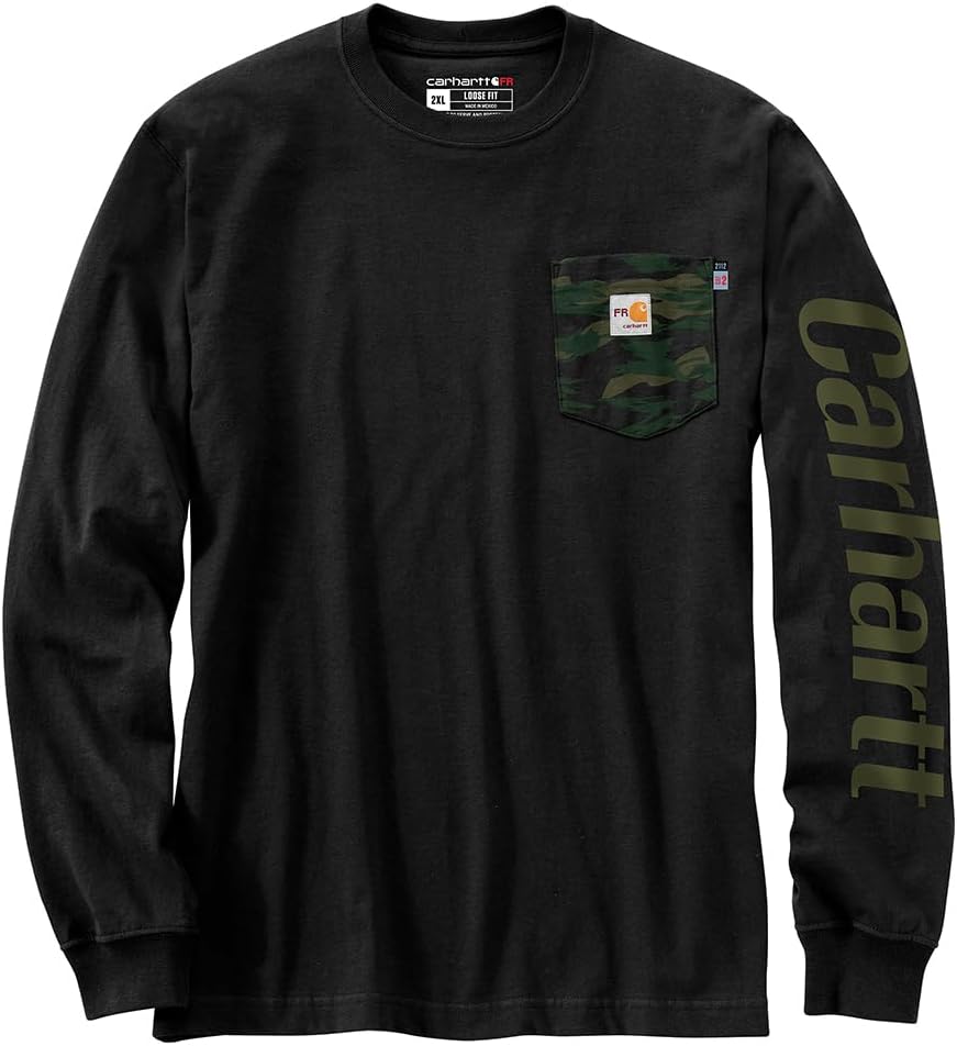 Carhartt Mens 106617 Flame Resistant Force Loose Fit Lightweight Camo Graphic
