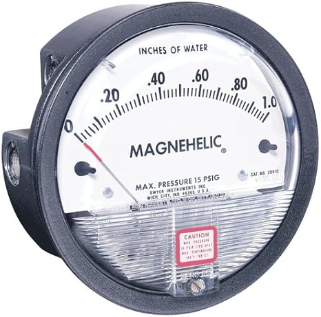 Dwyer Magnehelic Differential Pressure Gage, 2002,: 0-2" w.c.