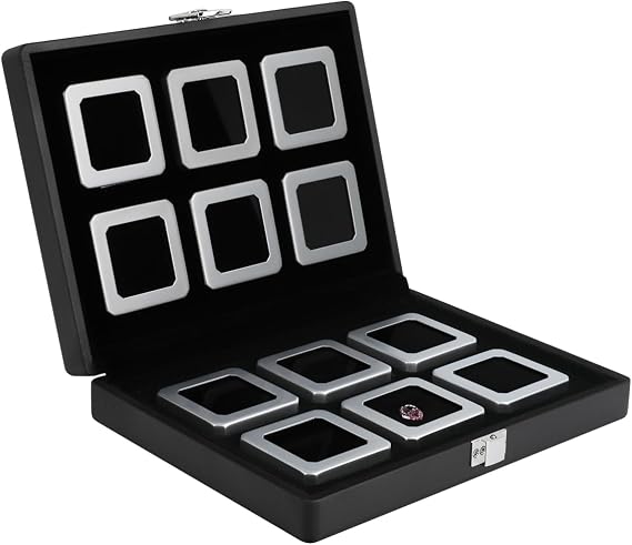Loose Diamond Display Box Gemstone Storage Box in a Lockable Case