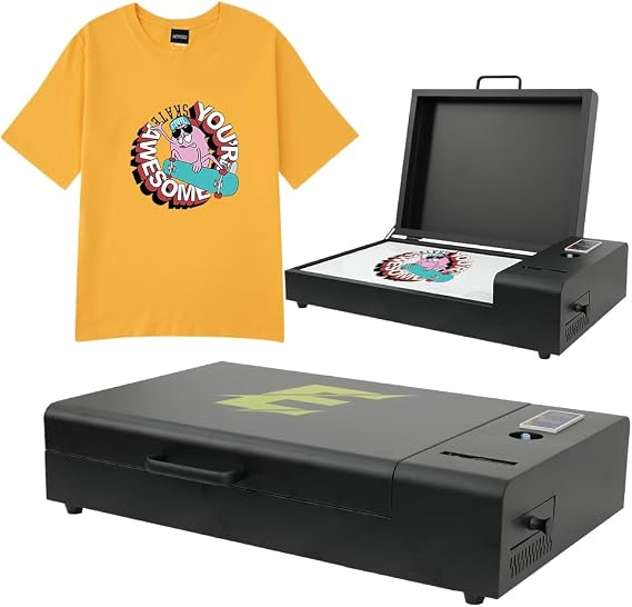 Upgraded A3 DTF Curing Oven with Temperature Control for Heat Transfer Printing, T-Shirts A3 DTF Oven Dryer with Air Purification Black