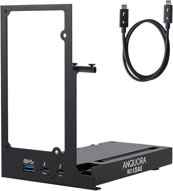 ANQ-L336 Mini eGPU Enclosure 40Gbps Thunderbolt3/4 USB4 for Laptop Compatible with Win/Linux/MacOS/ROG Ally X/Claw 8, PCIe External GPU Dock with PD 85W, Support NVIDIA/AMD, DC/ATX/SFX/Flex