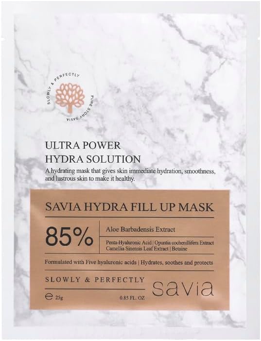 Ovaco Yoğun Nemlendirici ve Aydınlatıcı Yüz Maskesi,%85 Aloe Vera, Hyaluronik Asit ve Centella İçeren Kore Cilt Bakımı, Hydra Fill Up Kağıt Maske – Savia