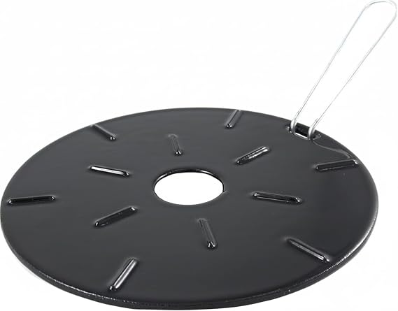 Ilsa Cast Iron Heat Diffuser Plate 8.25 Inch, Black, Flame Guard for Gas Stoves, Even Heat Distribution for Simmering