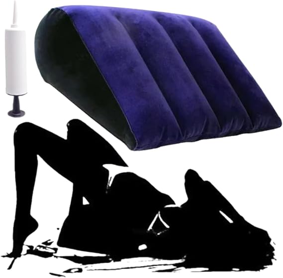 Inflatable Sex Position Pillow Cushion Triangle Inflatable Ramp Furniture Couples Triangle Inflatable Ramp Furniture Couples Support Pillow Men Women for Couples Deeper Position Sup