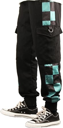 Demon Anime Pants Jogger Cargo Pants Anime Casual Sweatpants Running Trousers with Pockets Hip Hop