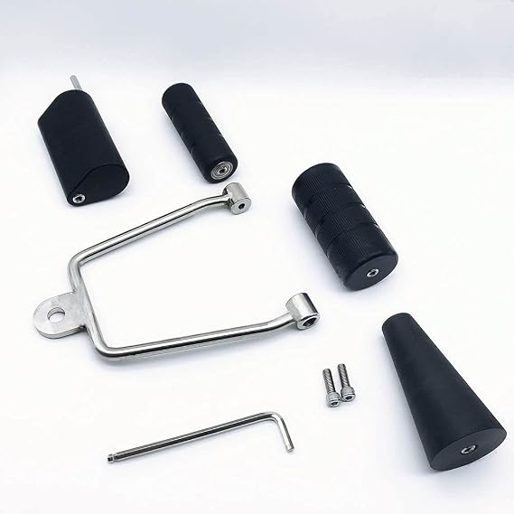 Professional Arm Wrestling Exercise Handle, LAT and Lift Pulley System Handles Set, Gym Equipment, Detachable Wrist Forearm Training Grip, for Triceps Biceps Curl Climbers, Set of 5