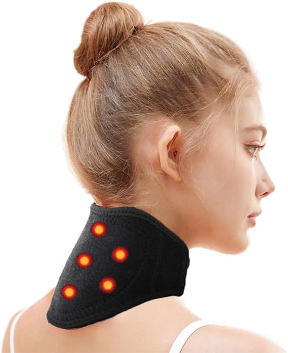Neck Collar Self Heating Neck Support Brace for Stiff Neck Self Heating Cervical Collar Magnets Therapy Neck Protector Guard for Neck Injury Pain Relief Warm Cervical Wrap for Adult Elderly
