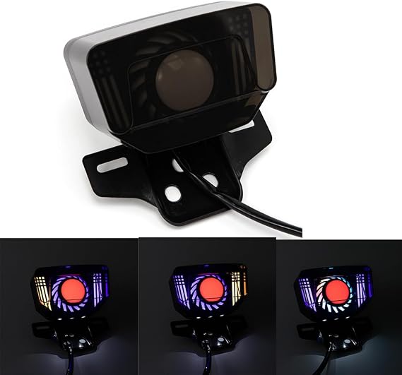 Motorcycle Tail Lights Assembly LED RGB Angel Eye Brake Light Stop Turn Signal Direction Blinker for TMX125/155 CG125 D7YA