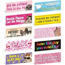 Yoppix 10PCS Funny Car Bumper Magnet, Student Driver Magnet Prank Magnetic Sticker for Car Truck Metal, Hot Girls Hit Curbs New Driver Please Be Patient Waterproof Reusable