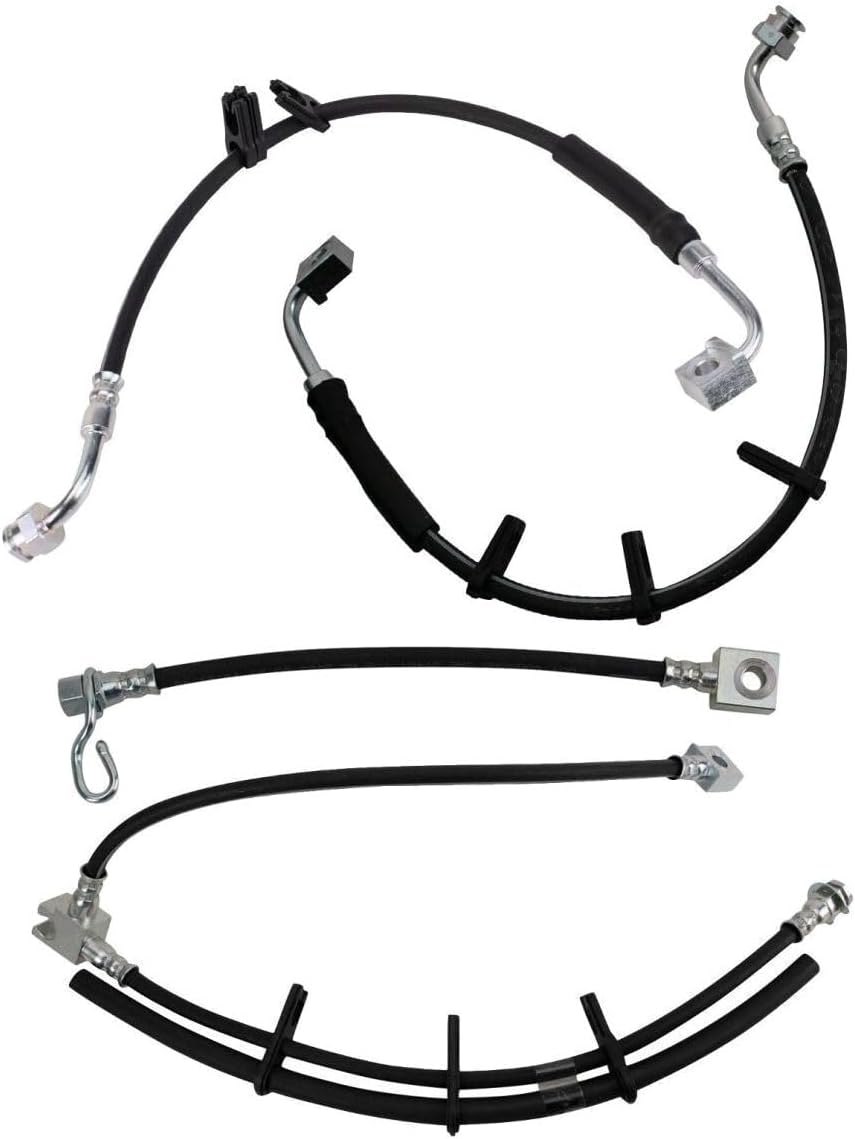 Brake Hose for Ford for E350 Club Wagon 2003-2005 & Econoline Club Wagon 2000-2002 & SuperDuty 2001-2004 Front Rear 4 Piece BLA64047