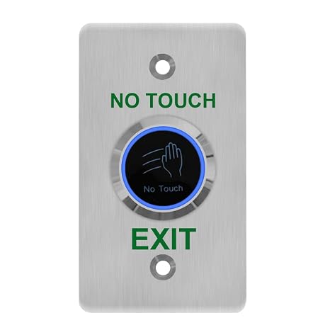 IR Infrared No Touch Exit Button Door Switch NO&NC Stainless Steel 12CM Operating Distance