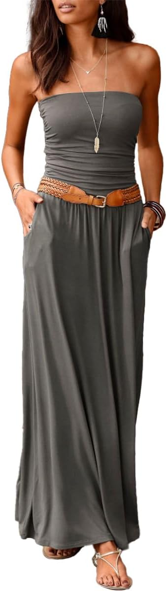 LASCANA Women's Bandeau Maxi Dress
