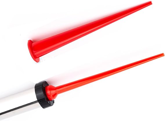 Caulking Nozzle for Sausage Caulking Gun, Reusable Caulk Nozzle Applicator, Durable Epoxy Piston Caulk Cap, Replacement Extension Tool Supplies Applied in The Construction (Red-2Pack)